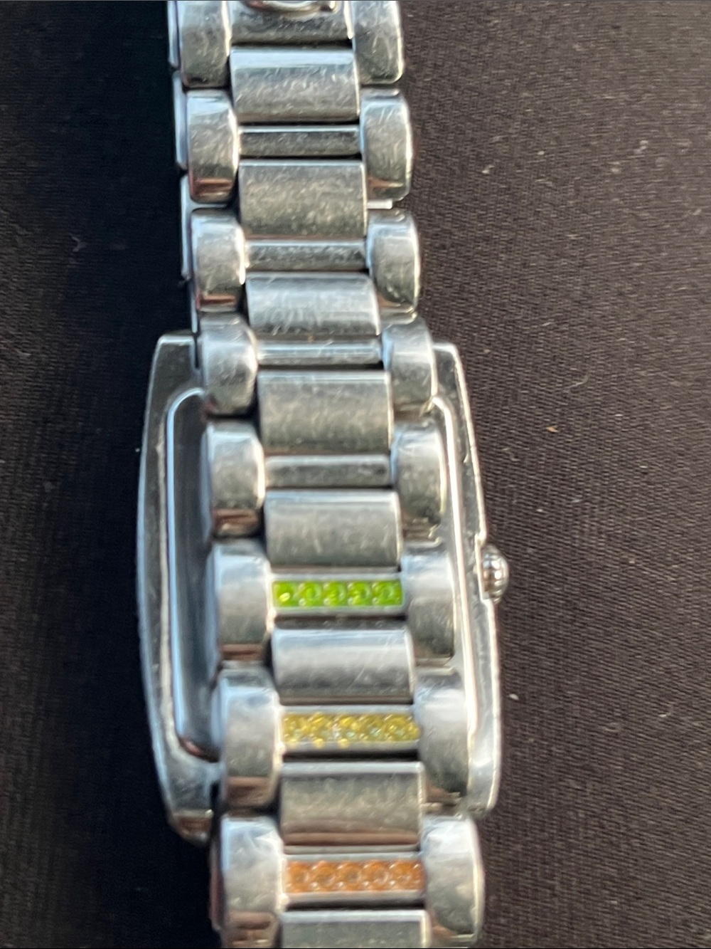 Women's Reese Silver-Tone Stainless Steel and Rainbow Crystal Watch 24mm - Picture 6 of 8